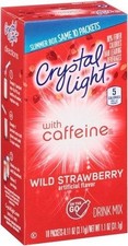 Crystal Light on the Go Wild Strawberry with Caffeine Drink Mix Packets