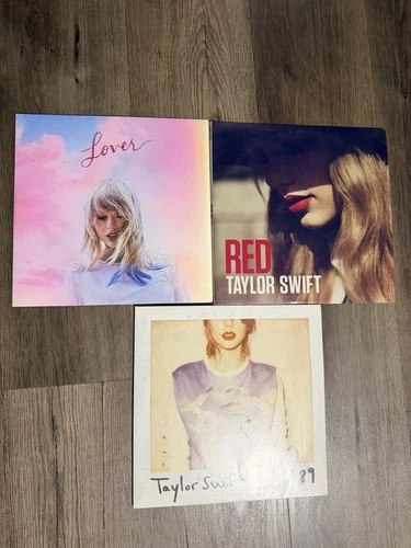 Lot Of 3 Taylor Swift Records LP Lover, Red, 1989