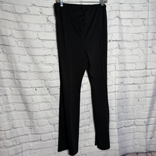 MaterniWear Black Soft Knit Maternity Flare Pants With Adjustable Waist XL (12) - Picture 9 of 12