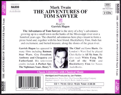 Mark Twain: Adventures of Tom Sawyer (2) CD Audio Book Set - Garrick Hagon - Imagen 2 de 2