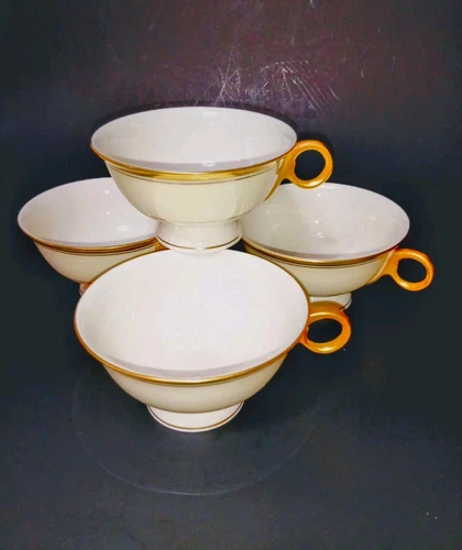 Vtg Theodore Haviland "BERKELEY" New York Tea Cups, Set of 4 Made In America 