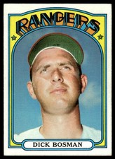 1972 Topps Dick Bosman Texas Rangers #365