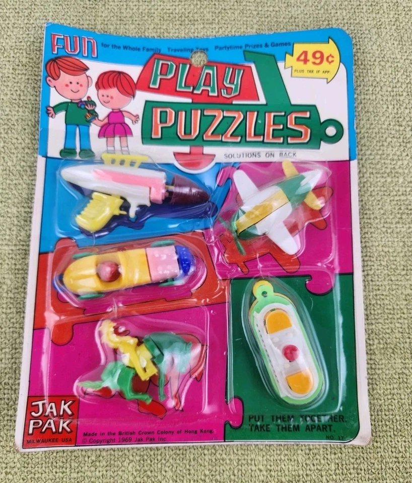Años 60 De Colección. Juego de juguetes Play Puzzles de Jak Pak Foto 4 de 4