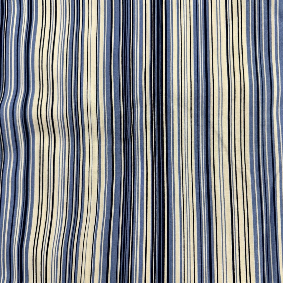 Tela de tela ancha de algodón a rayas azul marino Robert Kaufman #3322 estampado Mariko 5yd LEER Foto 2 de 4