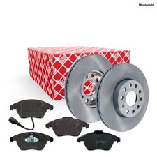 Febi Bremsscheiben Bremsbeläge Vorne für Opel Kadett E T85 Vectra A J89