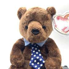 Hero the Bear - Ty Beanie Baby, Gen 8, RETIRED, MINT, includes heart tag cover.