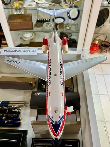 plane DC-9 swisser nomura vintage 70s tin toys made in japan HB-IFA - Picture 12 of 16