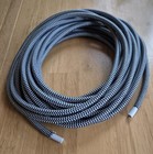 Black & White 2 Core Braided Textile Vintage Pendulum Lamp Cable x 10 metres