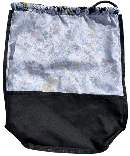 Walt Disney World Parks Comic Strip Mickey Mouse Drawstring Cinch Bag Backpack - Foto 9 di 11
