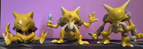 Pokemon TOMY CGTSJ Figure Nintendo Abra Kadabra & Alakazam - Vintage Authentic