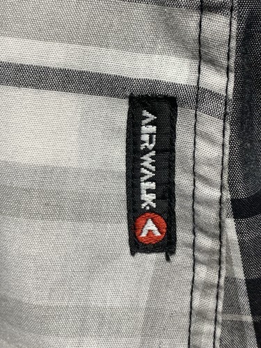 Camisa Airwalk Abotonada Roll-Tab Manga Larga Negra Gris A Cuadros Para Hombre Talla X Grande - Imagen 4 de 11