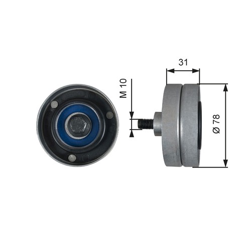 DEFLECTIONGUIDE PULLEY VRIBBED BELT T36510 FOR DAF 1399811 - Picture 2 of 6