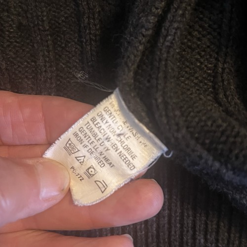 Izod 100 Percent Cotton Cable Knit Sweater Gray Men’s Size Med Pre Owned VGC - Imagen 6 de 9