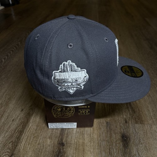 Los Angeles Dodgers Mütze New Era Cap 7 3/8 dunkelgrau graphit silber Seitenaufnäher - Bild 2 von 7