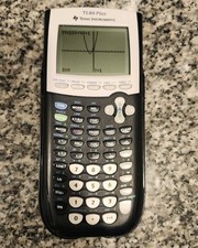Texas Instruments TI-84 Plus Graphing Calculator Black With Slide Cover Working