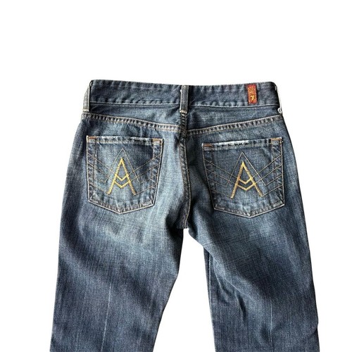 Jeans donna bootcut 7 For All Mankind taglia 31 blu una tasca denim - Foto 6 di 7