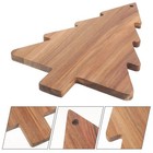 2Pcs Christmas Tree Shaped Wood Board Christmas Tree Wooden Serving
