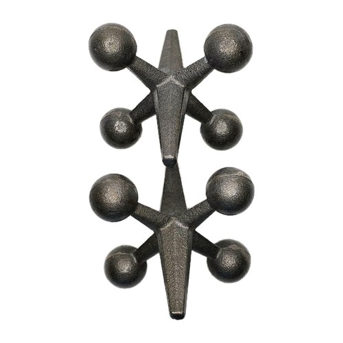 Vintage MCM Rustic Cast Iron Sculptural Jacks Large 6" Paperweight Bookends Set - Picture 10 of 14
