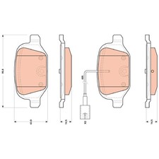 Satz Bremsbeläge Bremsklötze hinten für Abarth 500-595-695 | 987287