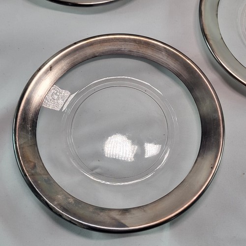 Menge 6 MCM Dorothy Thorpe Silber Band 6 1/4" Brot Dessert Kuchen Teller Schalen - Bild 5 von 24