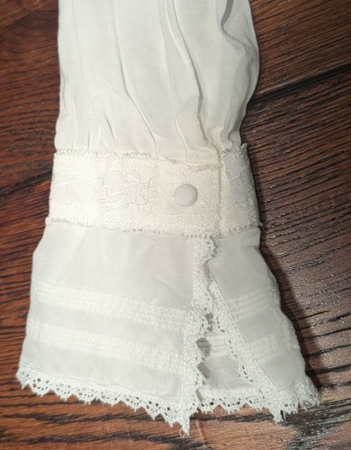 Top camicia REFORMATION leggero bianco cotone pizzo ricamato bottoni taglia 8 - Foto 15 di 21