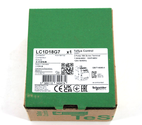 LC1D18G7 Neu Schneider Schütz LC1D18-G7 18A AC120V LC1D18
