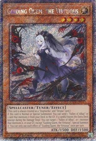 Yugioh! Guiding Quem, die Tugendhafte - RA04-DE043 - Platinum Secret Rare - 1. Auflage - Bild 1 von 1