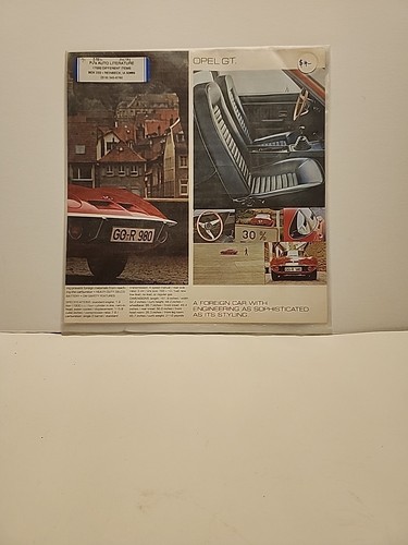 Opel GT & 1900 Sportcoupe Deluxe Verkaufsprospekt Mappe 1971 Orginal