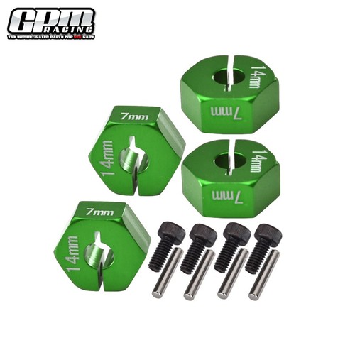 GPM Alu Hex Adapter 14x7mm For Optional 14mm Hex Wheel Only For EXO Terra Buggy - Picture 3 of 14