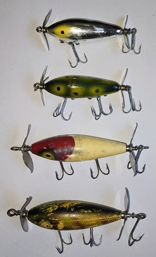 Vintage South Bend Original Nip-I-Diddee Lures, Set Of Four
