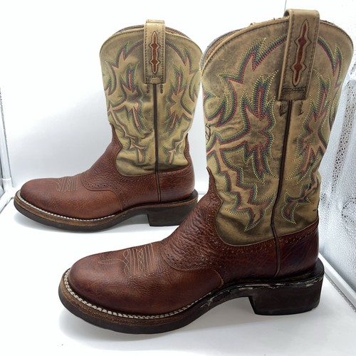 Bota occidental ARIAT Heritage crepé marrón tierra costuras multicolores para hombre 10,5D * - Imagen 4 de 18