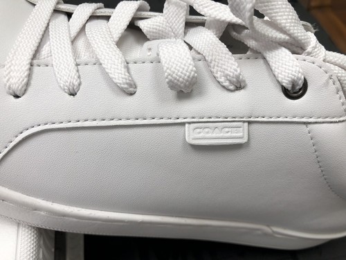 New COACH Women's US 10 Lowline Low-top Sneakers Optic White Lace Up - Picture 5 of 15