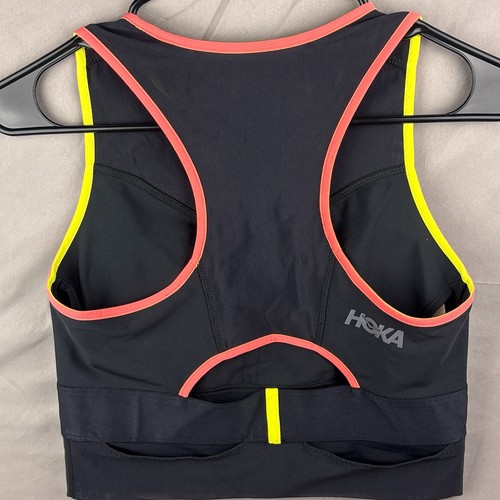 HOKA Women’s Race Day Bra Size Medium Black w/ Pockets 1166630 - Picture 2 of 8