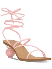 INC Womens Pink Strappy Goring Chedel Round Toe Sculpted Heel Heeled Sandal 7 M