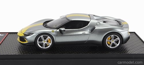 NEW BBR MODELS BBRC265A 1/43 FERRARI 296 GTB ASSETTO FIORANO 2022 GRIGIO CORBURN - Foto 3 di 7