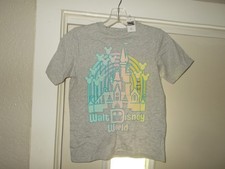 Disney Parks Walt Disney World Mickey Light Gray T-Shirt Size Medium 7/8 YOUTH