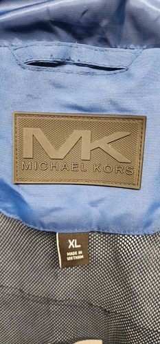 Michael Kors Blue Windbreaker Rain Jacket SZ XL with Logo - Picture 4 of 9