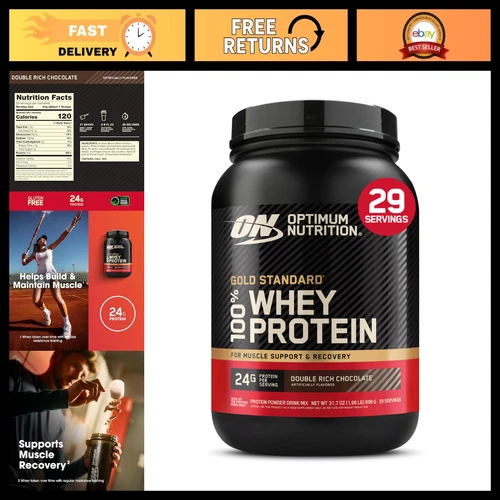 Double Rich Chocolate Whey Protein Powder, 2 LB - Muscle Gain & Recovery deal from eBay