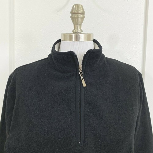 Casual Corner Women's Pullover Size L 1/4 Zip Long Sleeve Fleece - Picture 2 of 8