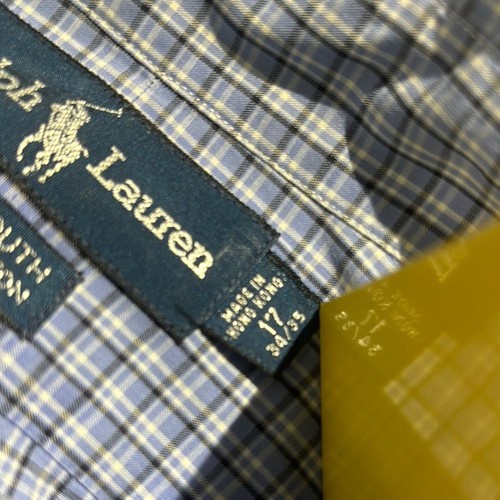 Polo Ralph Lauren Yarmouth Men Blue Checkered Button Down Long Sleeve Shirt XL - Picture 4 of 11
