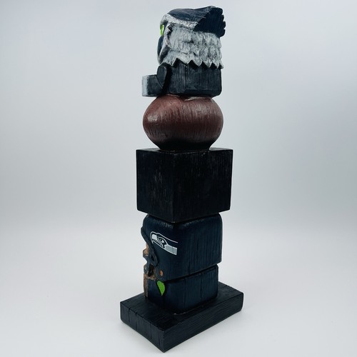Seattle Seahawks Tiki Tiki Totem Statue NFL Desk Man Cave Statue 14” Tall - Picture 7 of 16
