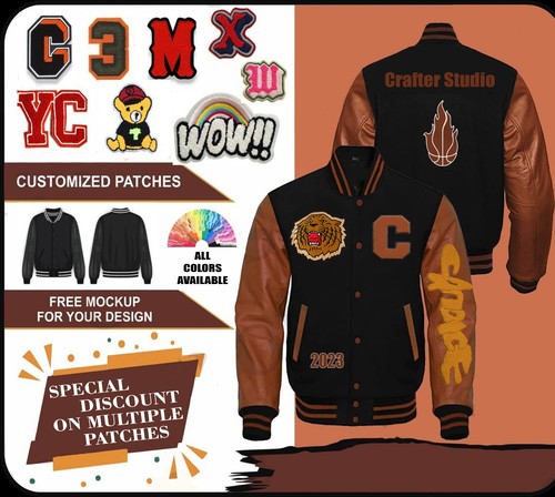 Eagle Black Varsity Jacket – Bradley Cooper Inspired | Movie Style Bomber Jacket - Picture 8 of 9