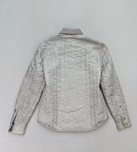 Ralph Lauren Damen Jacke Gr. S silbergrau gesteppt leicht 90er Jahre Y2K MÄNGEL - Bild 17 von 21