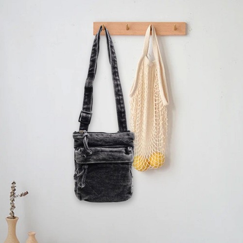 Denim Phone Purse Casual Organizer Retro Design Adjustable Handbag for Party - Picture 2 of 6