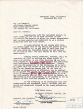 LOU COSTELLO - LOAN DOC - SIGNED - ABBOTT & COSTELLO MEET DR. JEKYLL & MR. HYDE