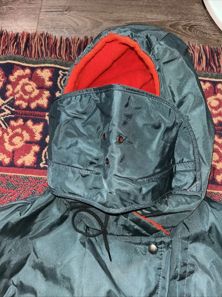 Винтажный 1967 SKI DOO BOMARDIER снегоход костюм с капюшоном и лицо маска средний - Изображение 4 из 4