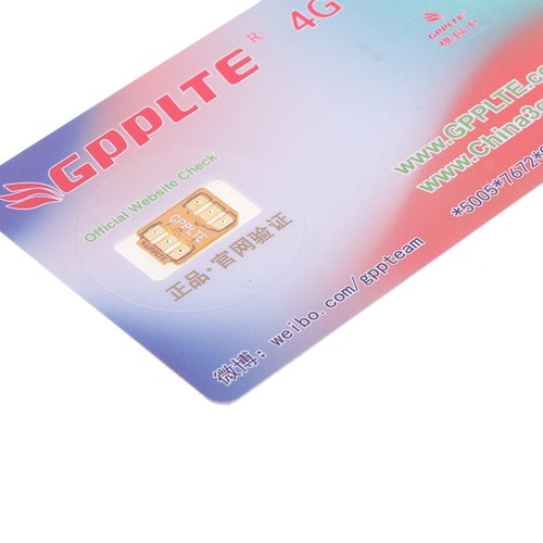 GPP LTE 4G+ Unlock Card Nano Sim For All X/8/7/6S/6/5S/5/SE Plus + LTE - Picture 7 of 7
