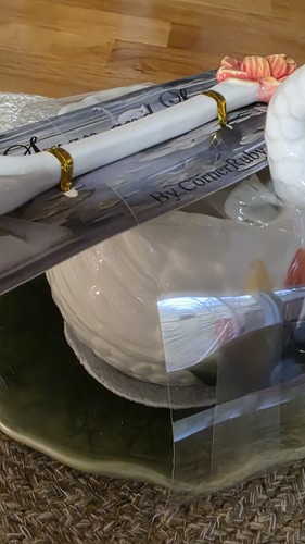 ECKE RUBIN SCHWAN UND LOTUSBLUME TEETASSE & UNTERTASSE MIT LOTUSBLÜTENLÖFFEL NEU - Bild 8 von 16