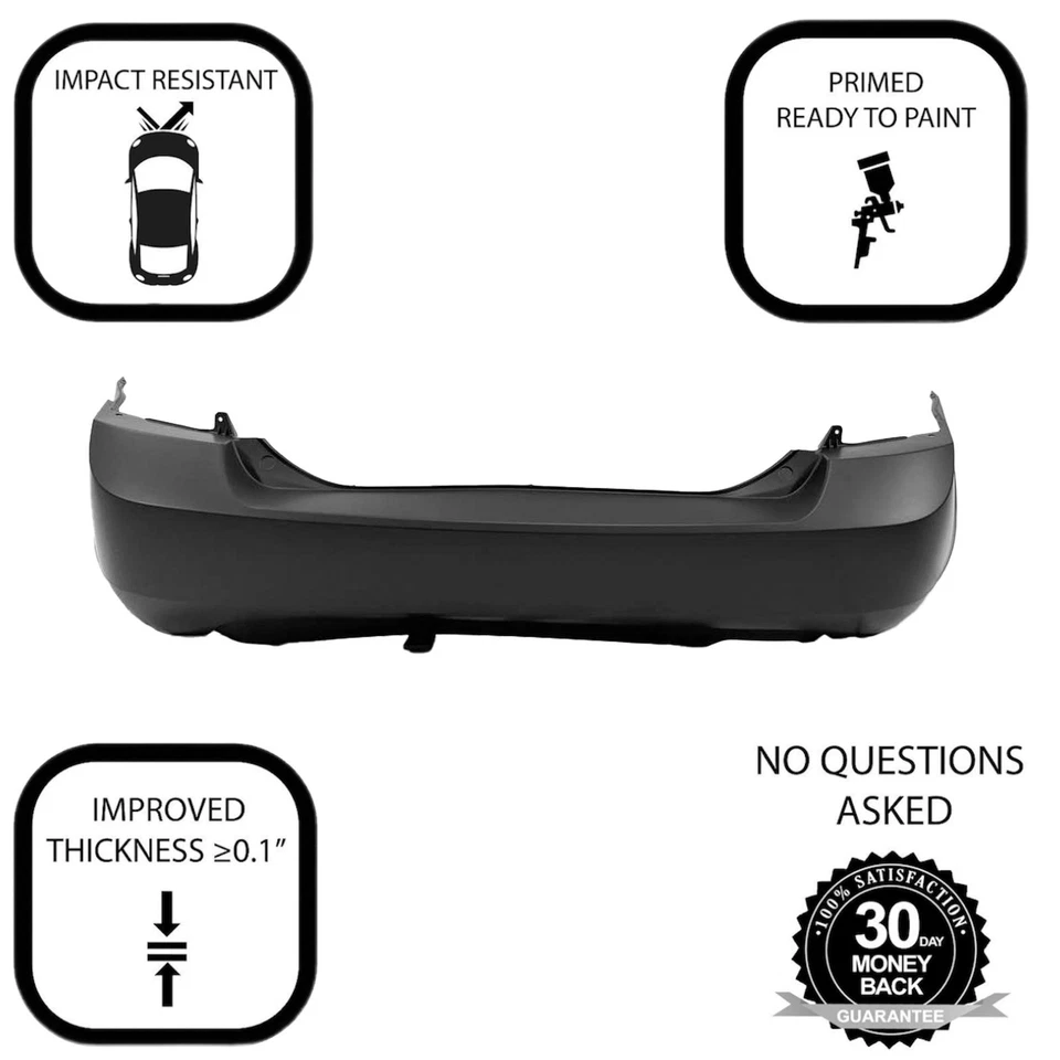 Rear Bumper Cover For 2006-2009 Ford Fusion S, SE, SEL w/ 2.3L Engine - Image 3 of 4