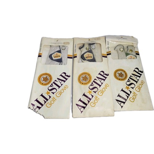 Lot Of 3 Vintage Nos Ladies All-Star Golf Gloves Size Small LH - Picture 1 of 2